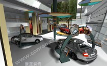 大眾汽車4S店一層室內(nèi)設計（二層視角）