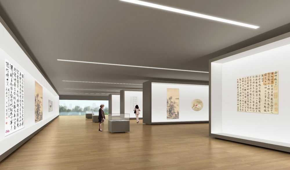 天津美術館展覽廳（四層藏品展廳，展柜、櫥窗）